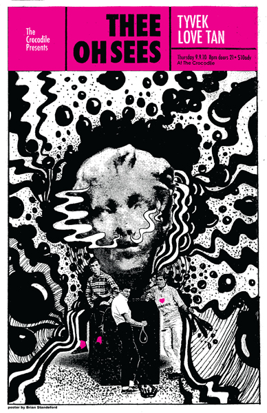 Thee Oh Sees Croc Poster - Brian Standeford Design